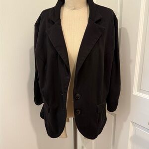 Torrid. 1x. Black Blazer. 3/4 Rouched Sleeves. Polyester Blend. Machine Wash GUC